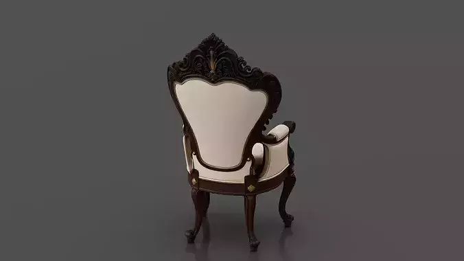 Chair 10 Low-poly 3D model 4