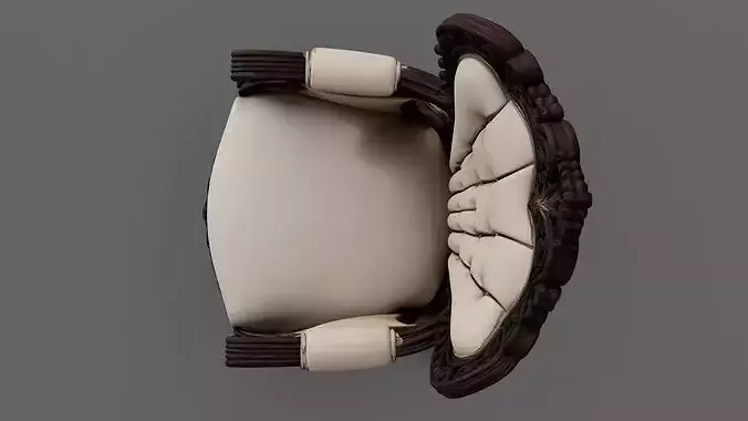 Chair 10 Low-poly 3D model 6