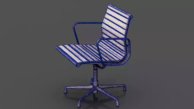 Chair 14 Low-poly 3D model 7