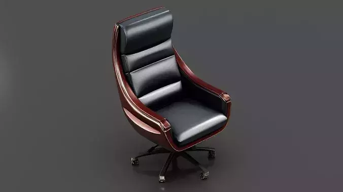 Chair 2 Low-poly 3D model 5