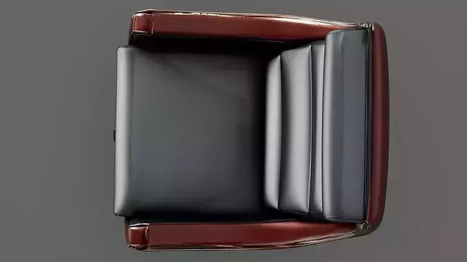 Chair 2 Low-poly 3D model 6