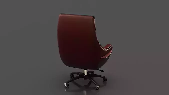 Chair 2 Low-poly 3D model 4