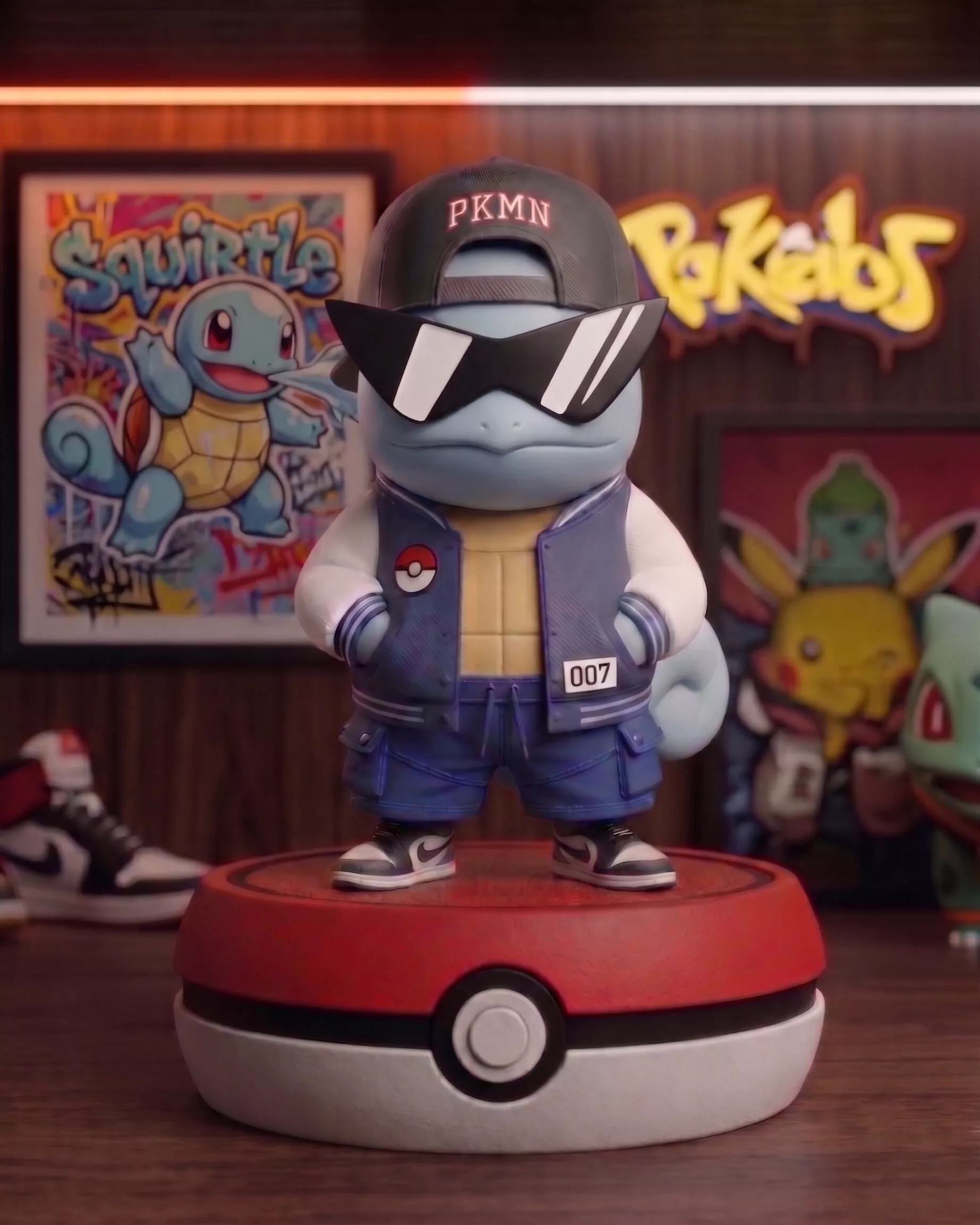 SQUIRTLE POKEMON URBAN STREET STYLE 3D print model