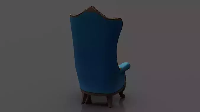 Chair 9 Low-poly 3D model 4