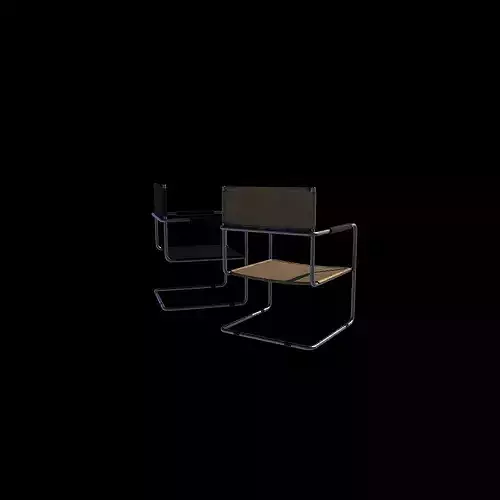 cantilever chair  3D model 5