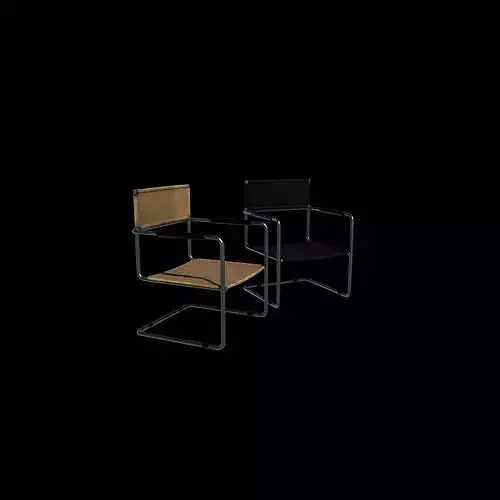 cantilever chair  3D model 4