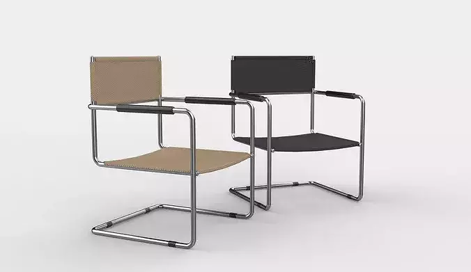 cantilever chair 3D model