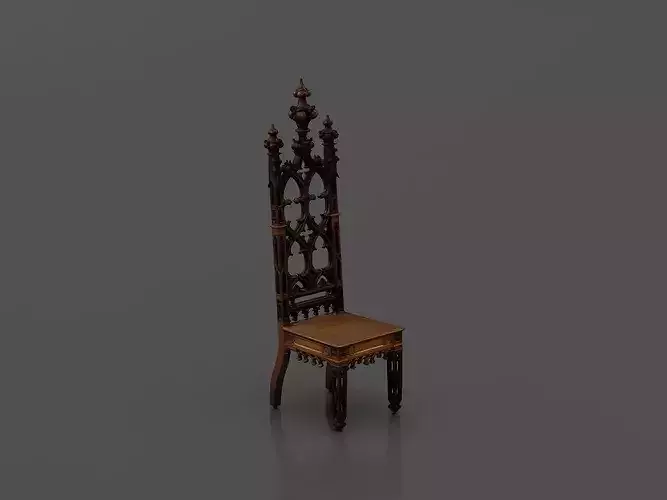 Hall Chair Low-poly 3D model