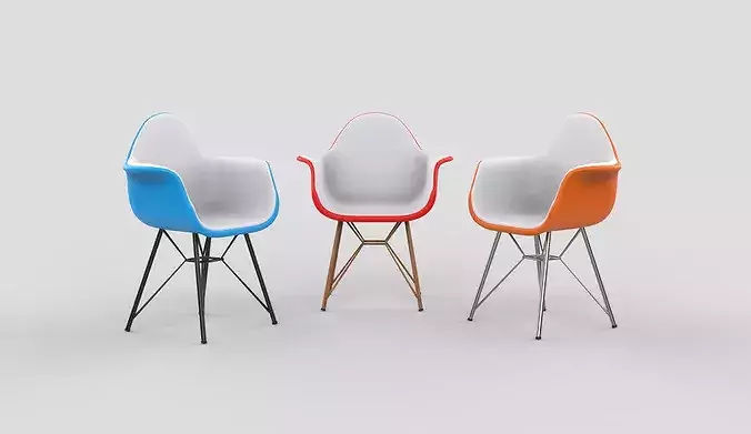 Eames DAR Stol 02 3D model 2