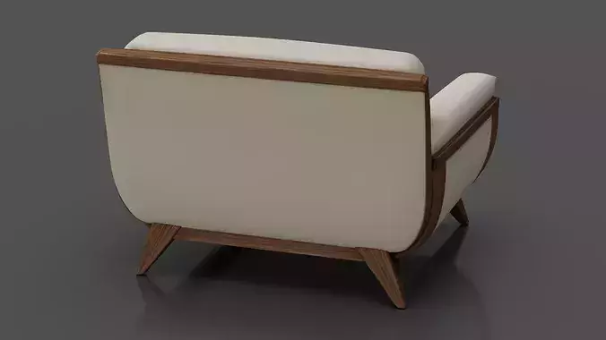 Modern Chair 7 Low-poly 3D model 4