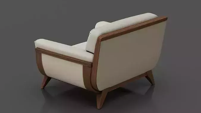 Modern Chair 7 Low-poly 3D model 3