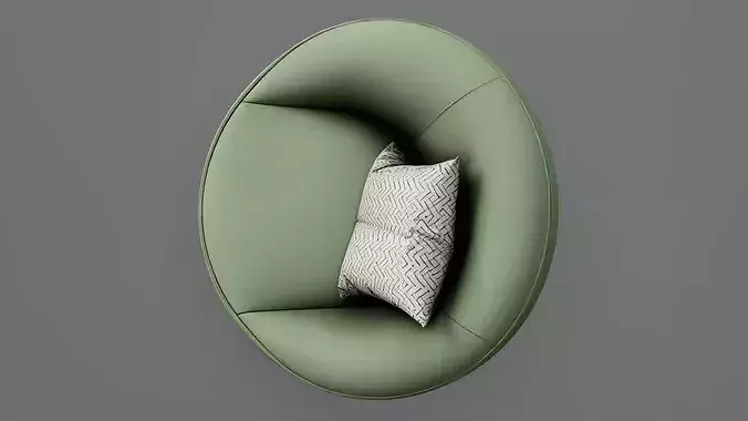 Modern Chair 3 Low-poly 3D model 6