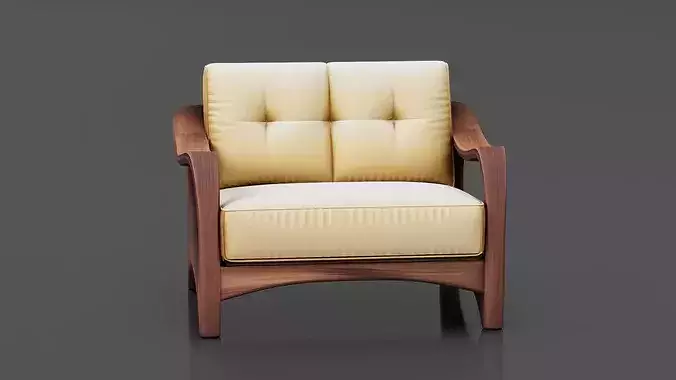Modern Chair 9 Low-poly 3D model 3