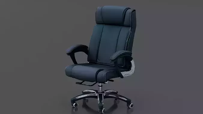 Office Chair 4 Low-poly 3D model 2