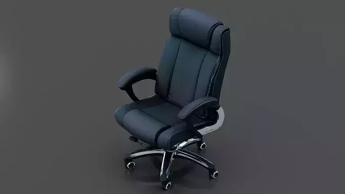 Office Chair 4 Low-poly 3D model 5