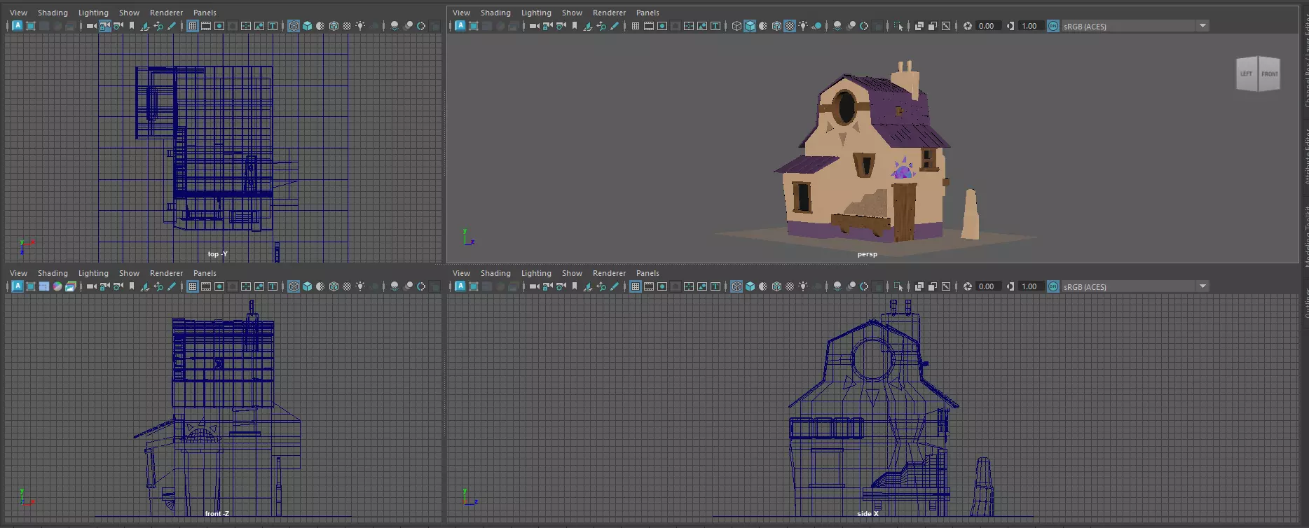 Stylized Fantasy House Free low-poly 3D model