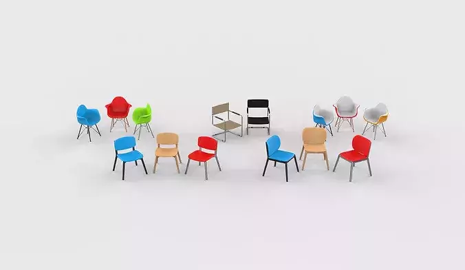 Kram Lounge Chair set 3D model