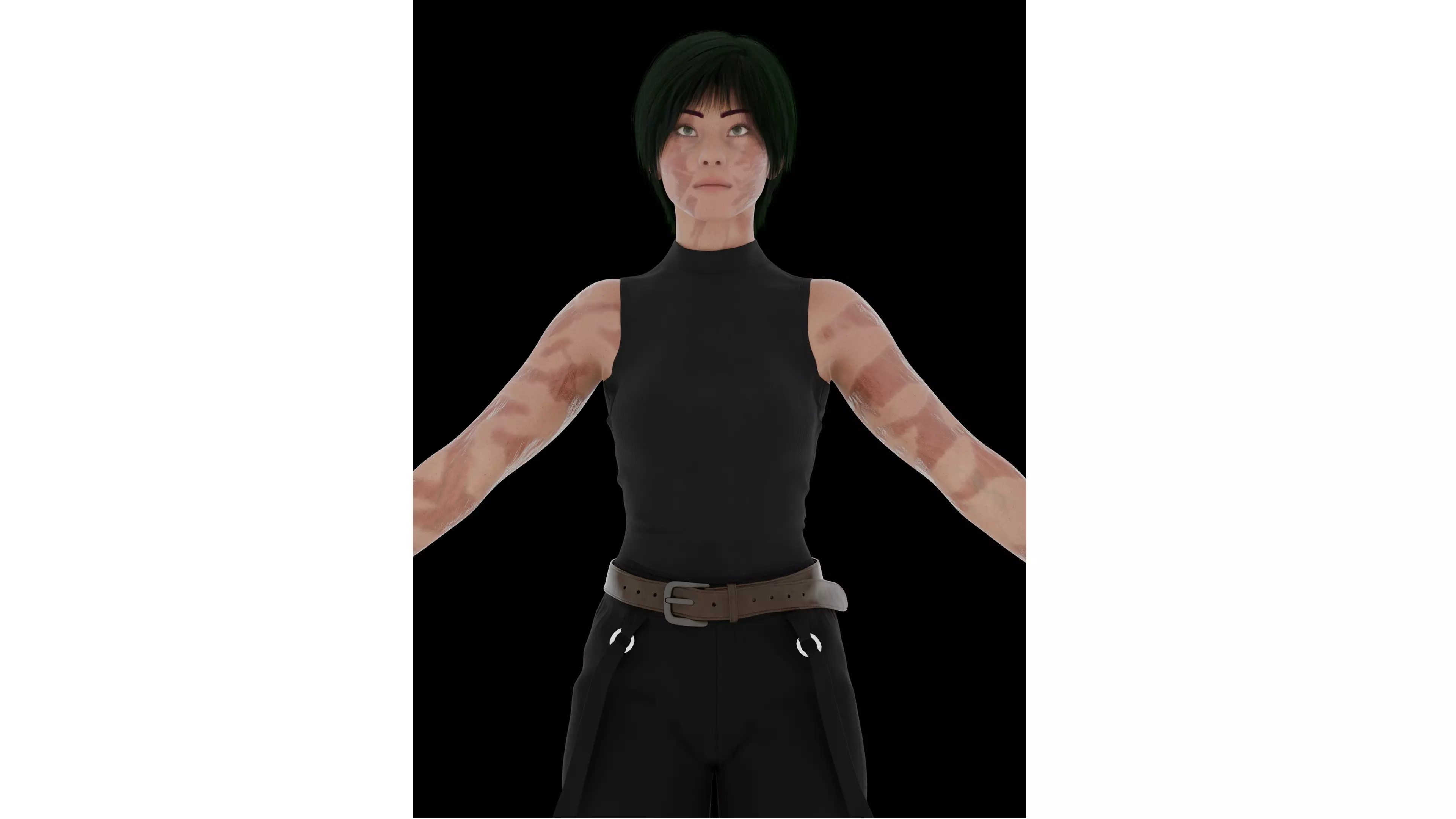 Maki Inspired Anime Style 3D Female Character Low-poly 3D model