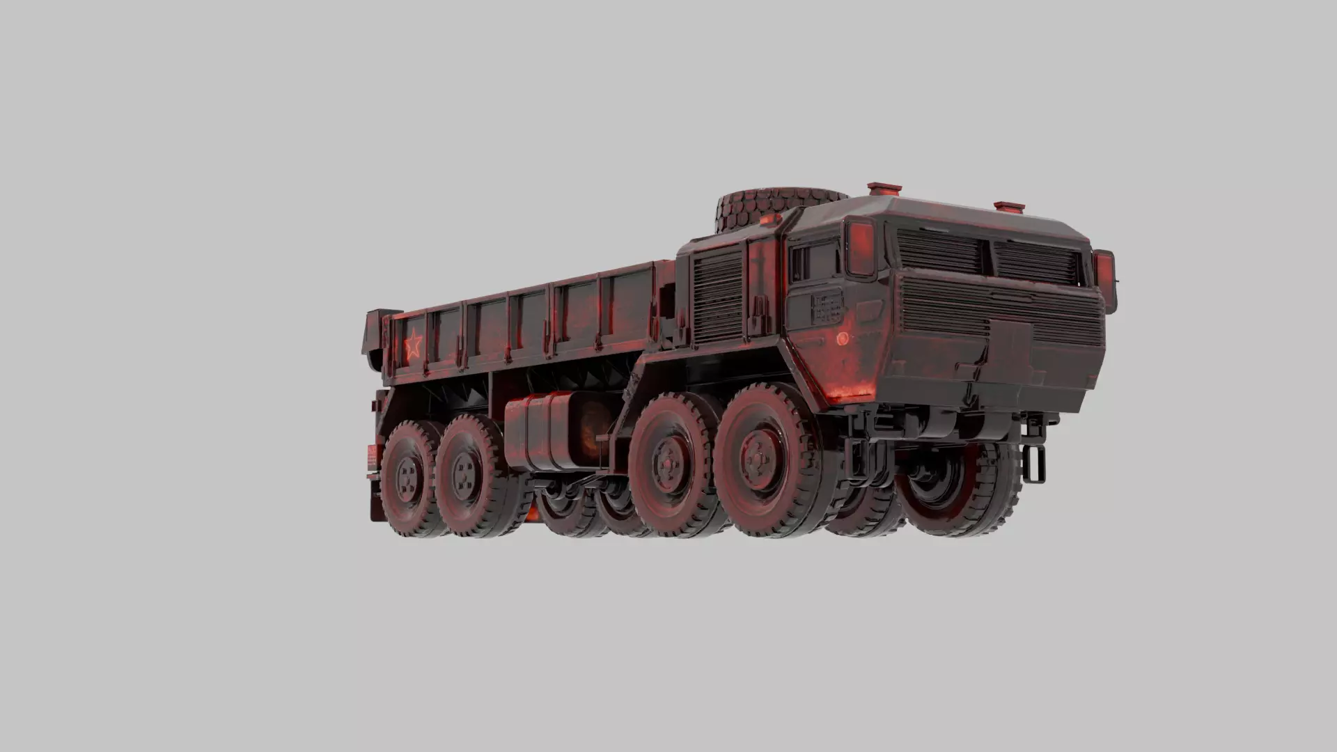 Game Ready High Poly Military Transport Truck 3D Model 3D model