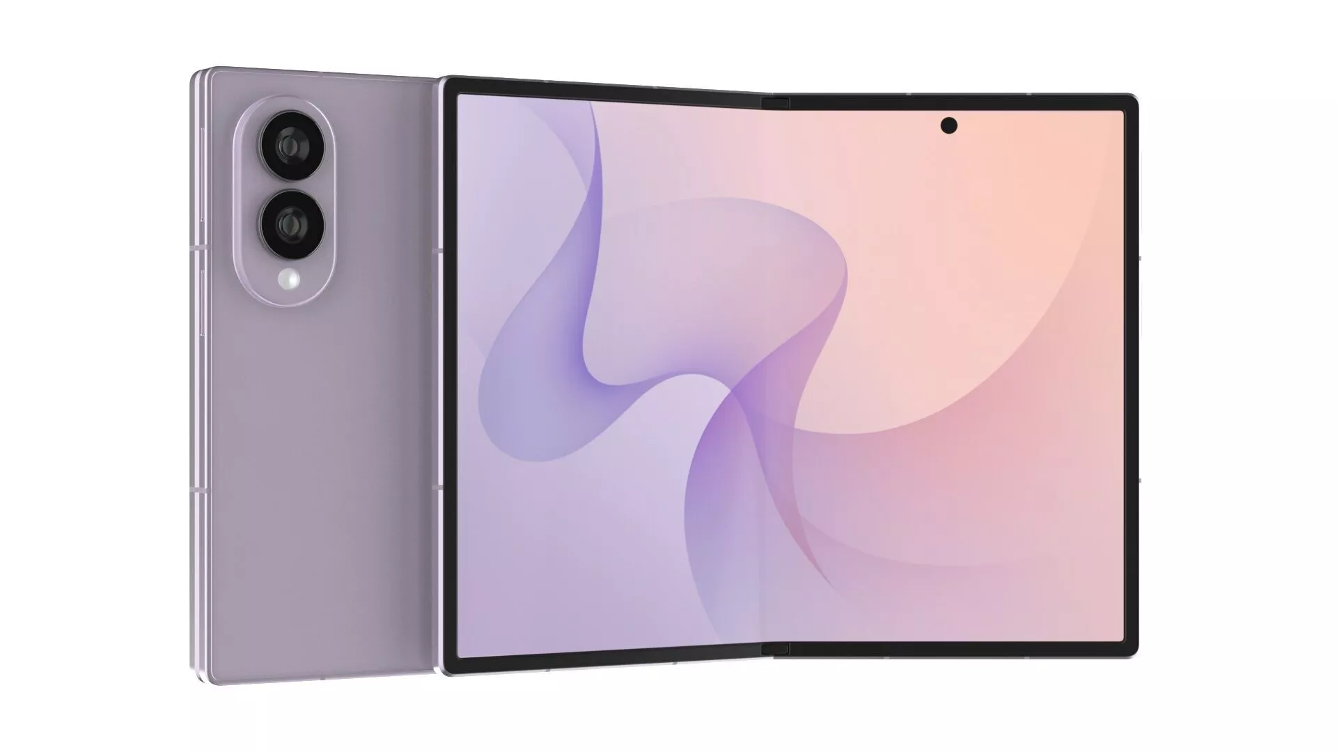 Samsung Galaxy Z Fold 8 Lavender 3D model