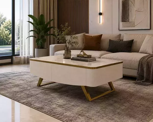 Modern Luxury Coffee Table Collection 3D model 6