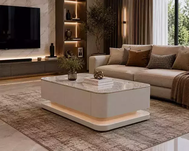 Modern Luxury Coffee Table Collection 3D model 2