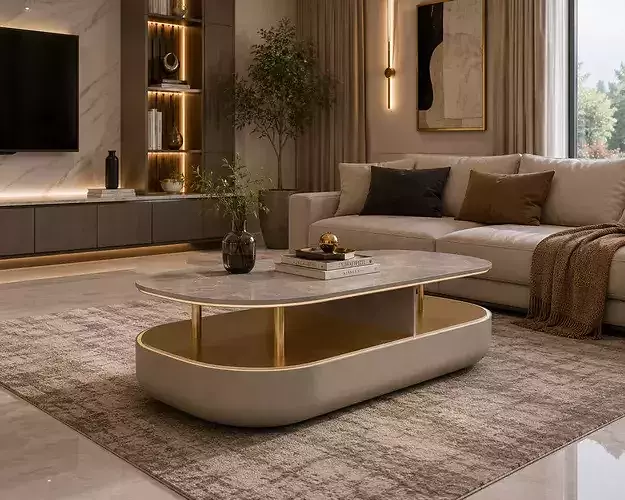 Modern Luxury Coffee Table Collection 3D model 3
