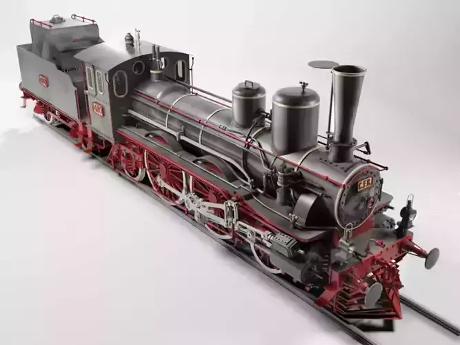 Orleans 1893 Steam Locomotive 3D model