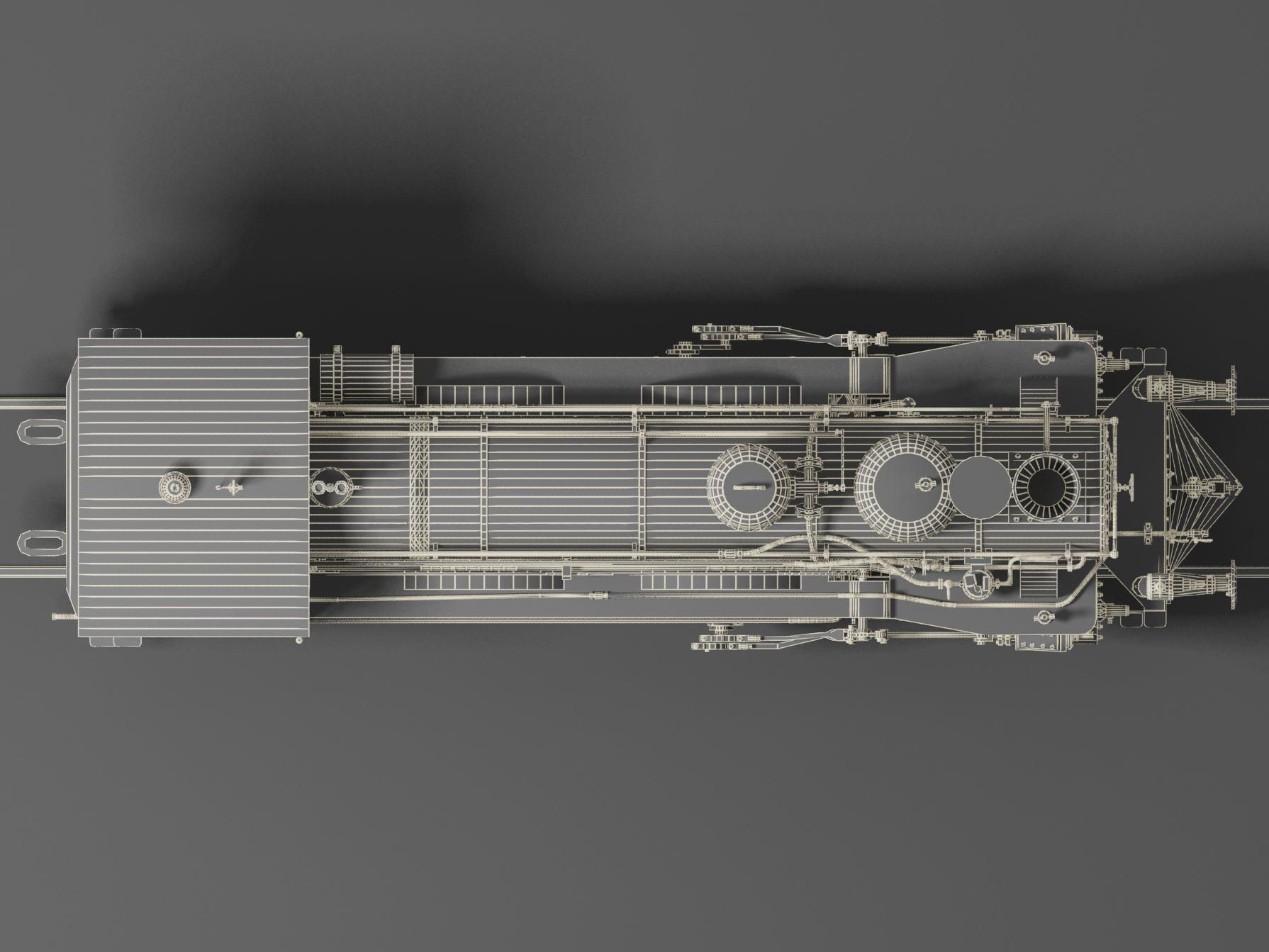 Orleans 1893 Steam Locomotive 3D model_23