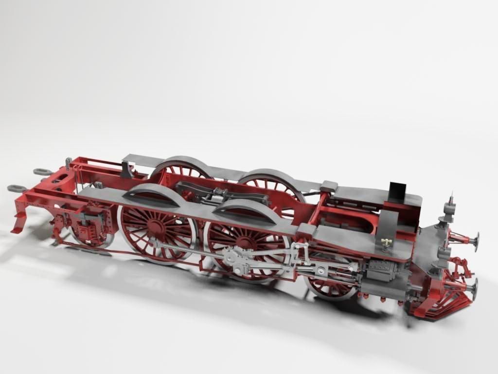 Orleans 1893 Steam Locomotive 3D model_9