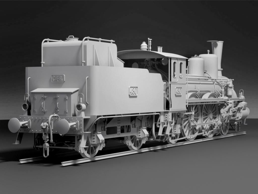 Orleans 1893 Steam Locomotive 3D model_13