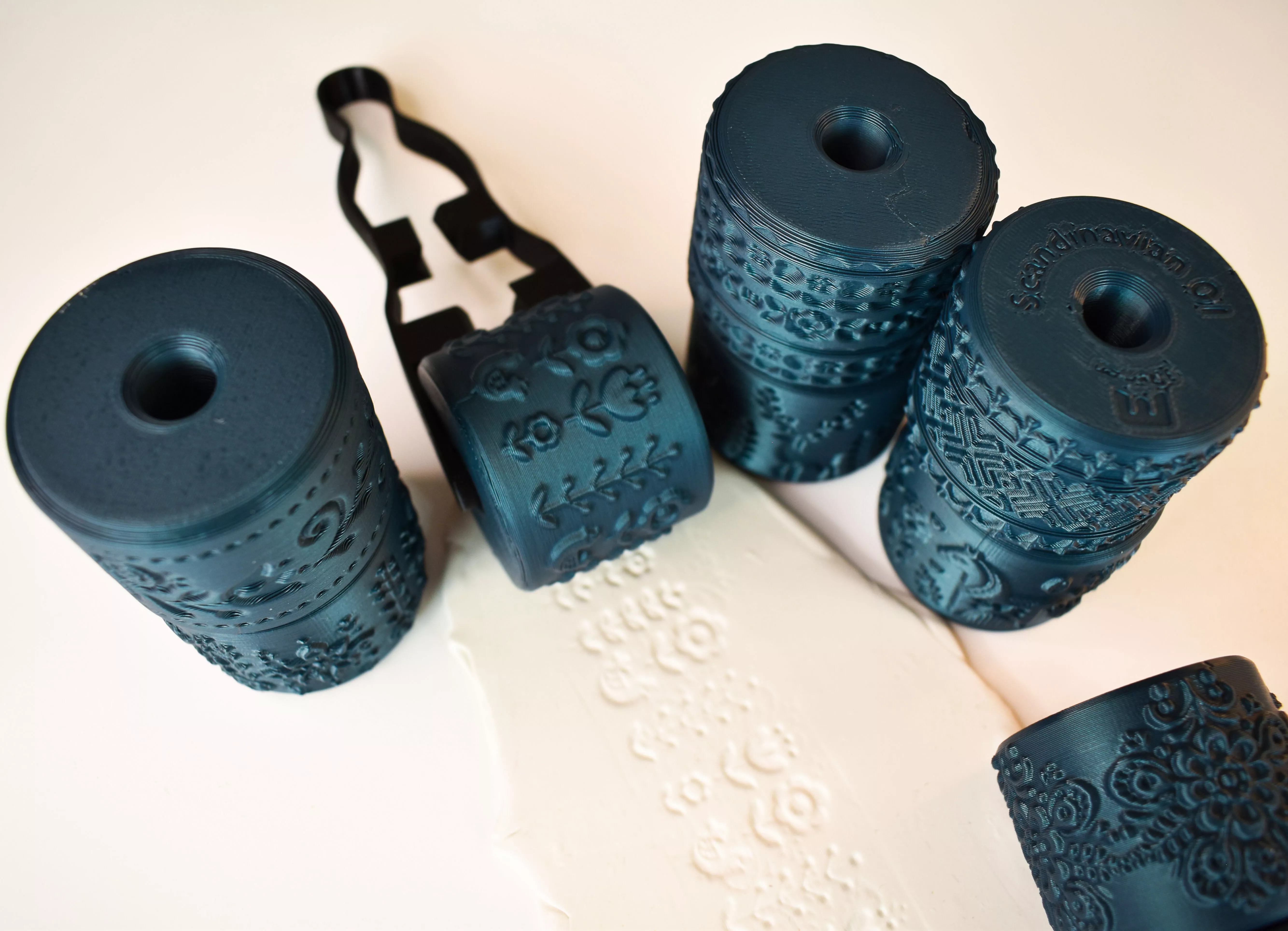 Texture Rollers Scandinavian motifs middle 3D print model