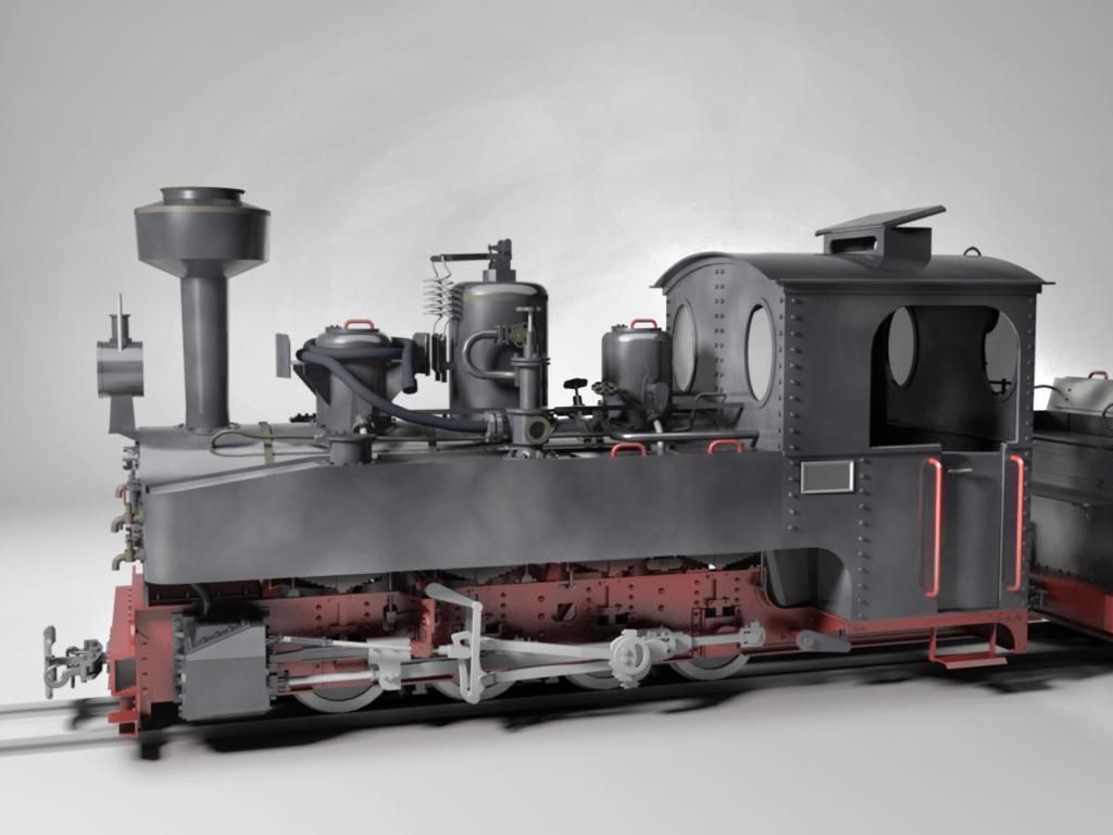 Brigadelok Steam Locomotive 01 Free 3D model_2