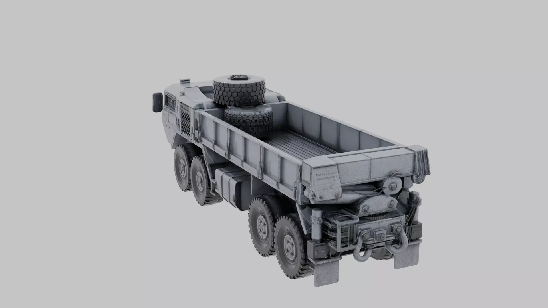 Game Ready High Poly Military Transport Truck 3D Model 3D model