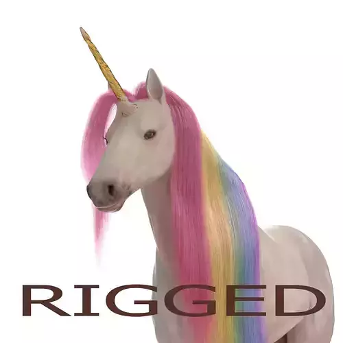 Unicorn rigged 3D model