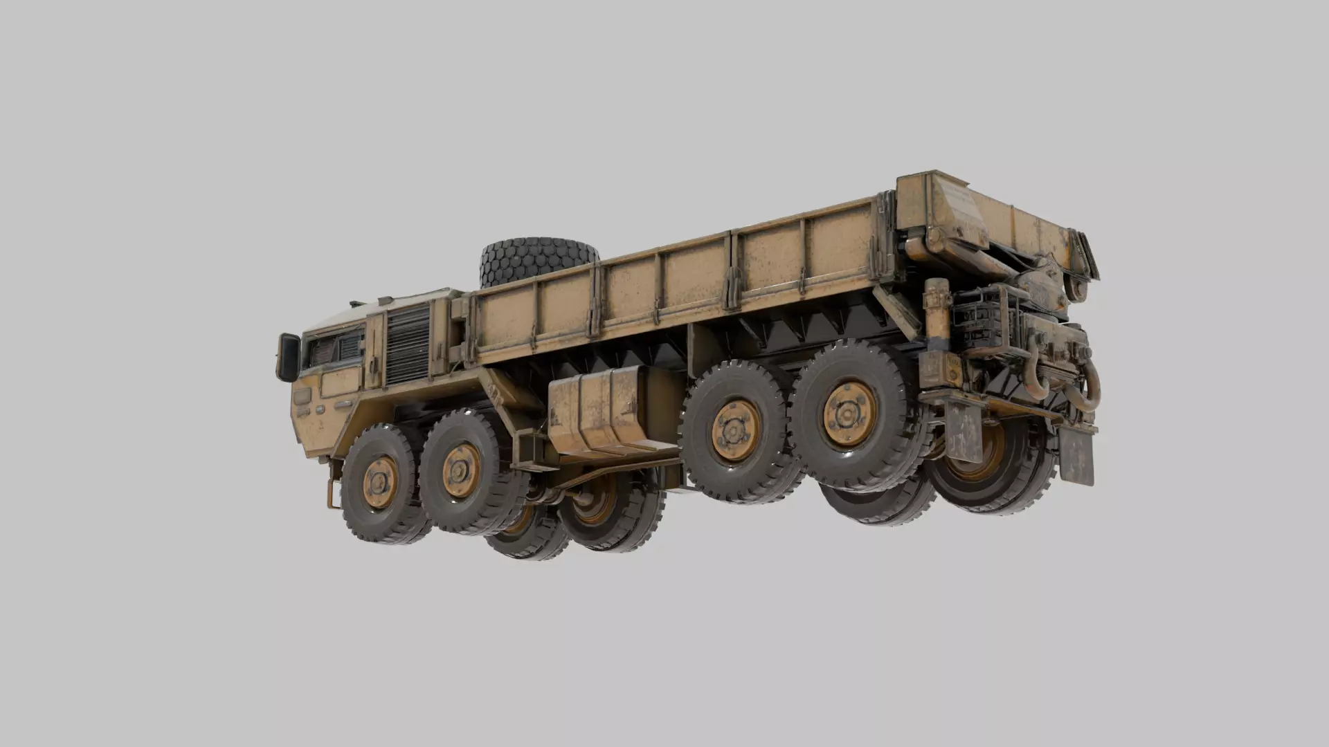 Game Ready High Poly Military Transport Truck 3D Model 3D model