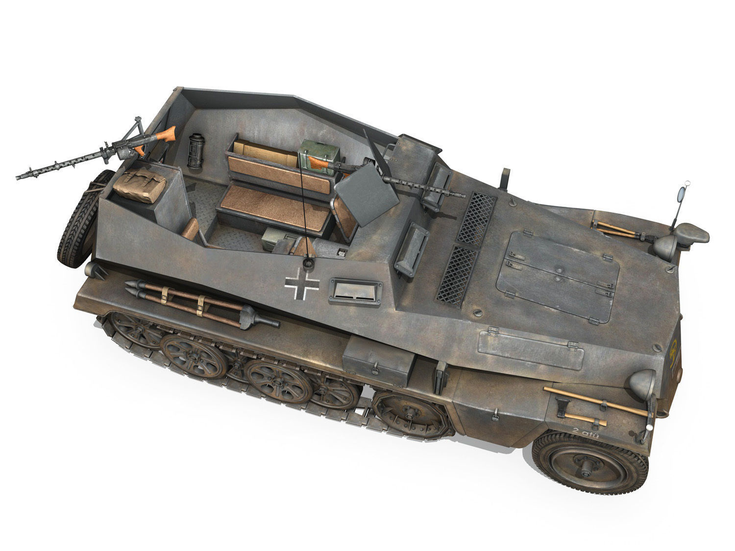 SDKFZ 250 - Halftruck - 24PD 3D model_6