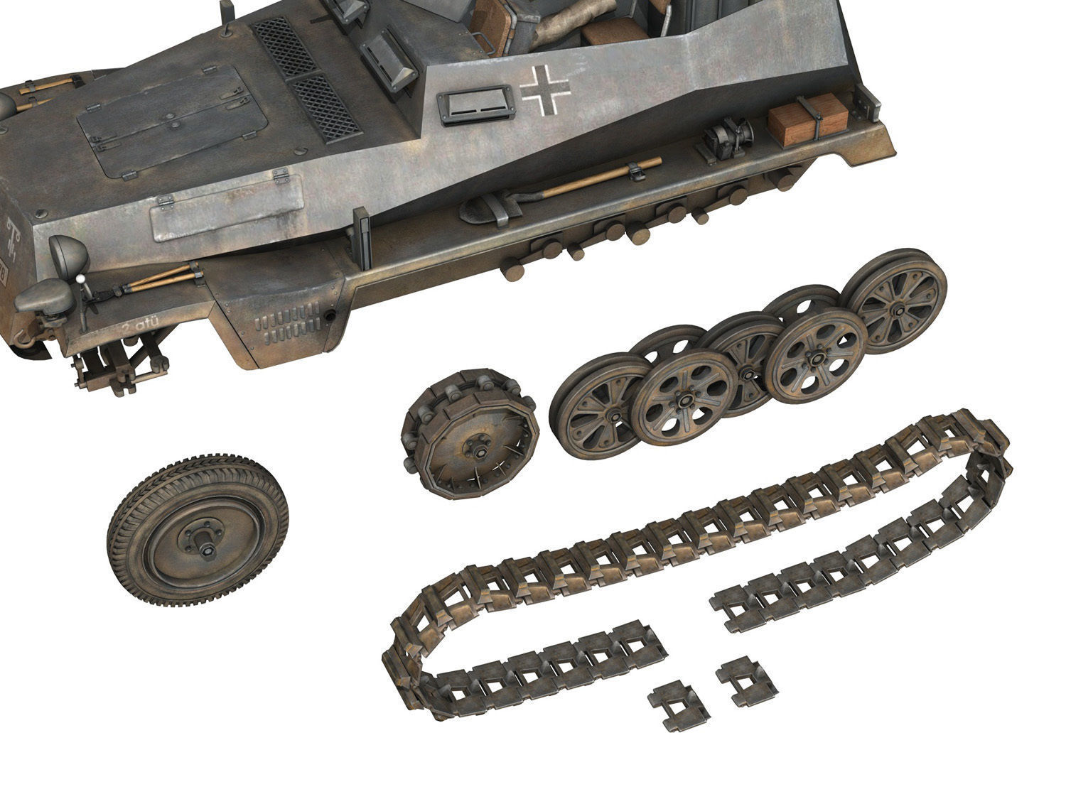 SDKFZ 250 - Halftruck - 24PD 3D model_10