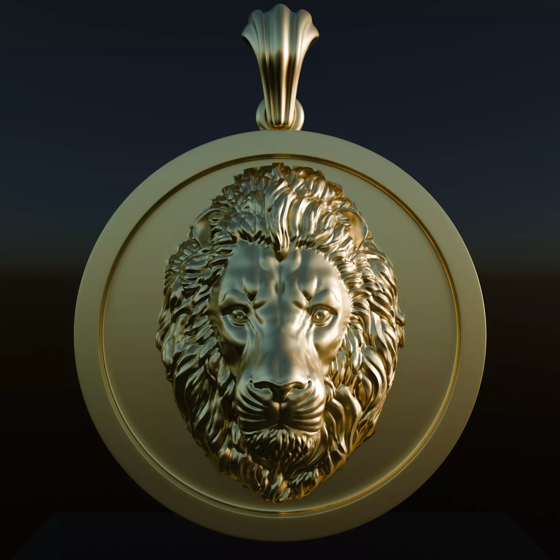 Lion Pendant Model for Jewelry Casting 3D print model
