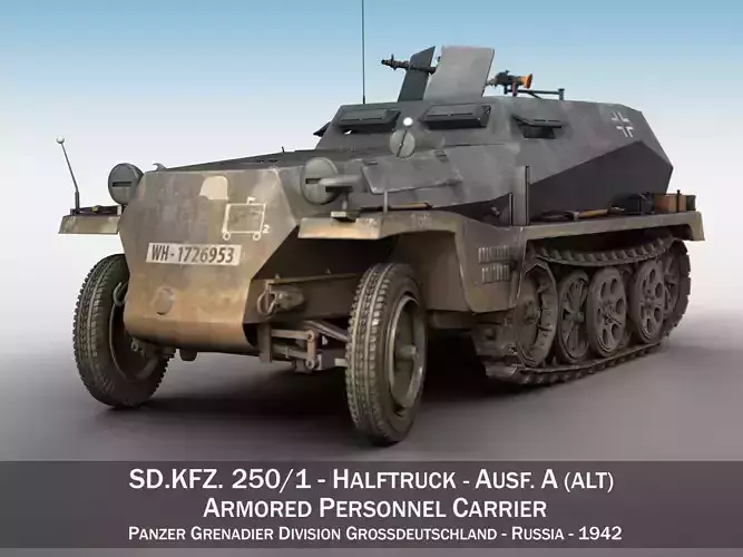 SDKFZ 250 - Halftruck  - PzGrenDiv 3D model