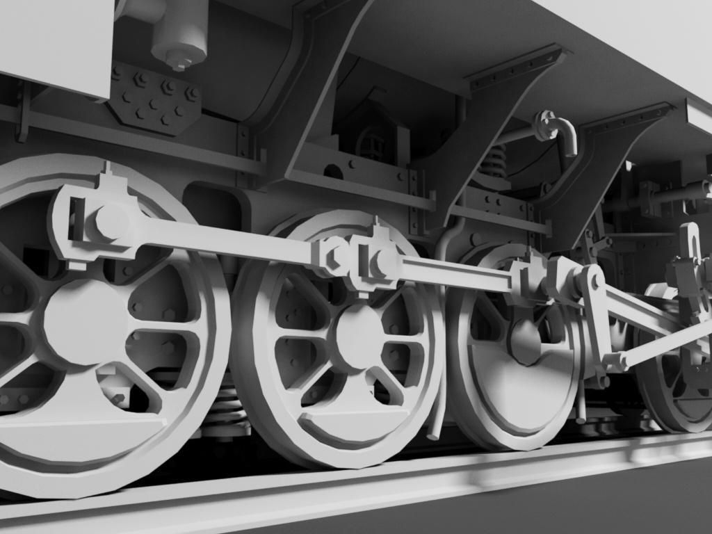 MAV 40 Steam Locomotive Tank Engine Free 3D model_12