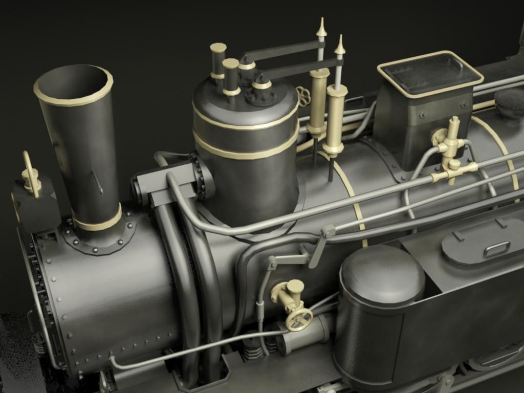 MAV 40 Steam Locomotive Tank Engine Free 3D model_3