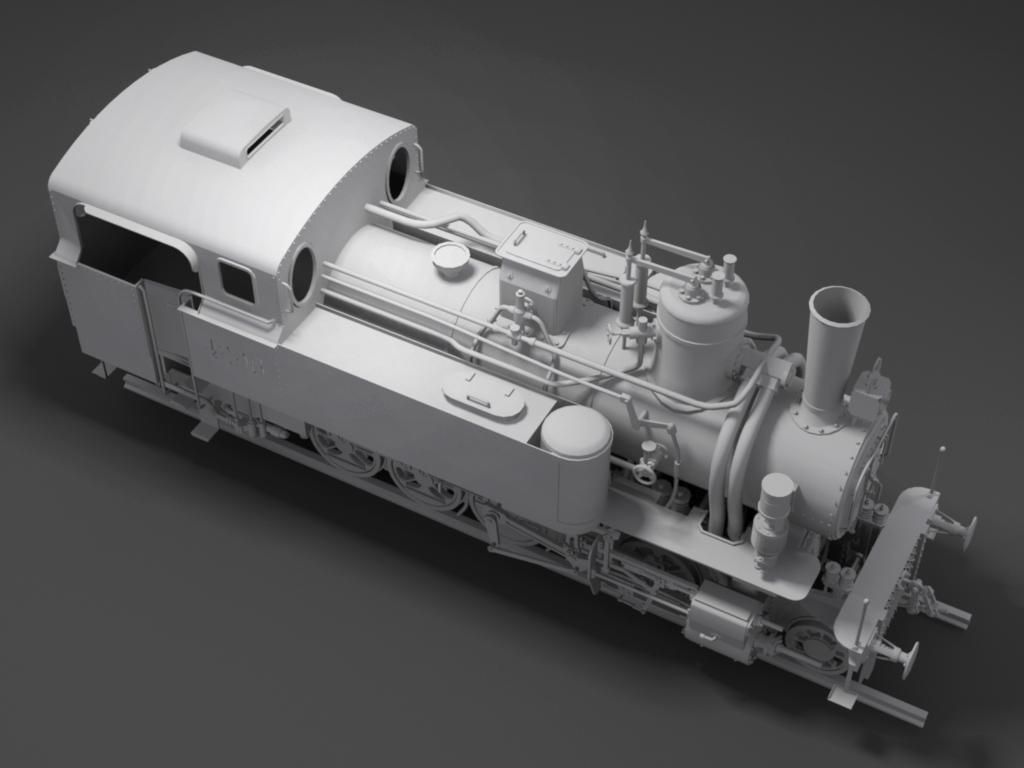 MAV 40 Steam Locomotive Tank Engine Free 3D model_10
