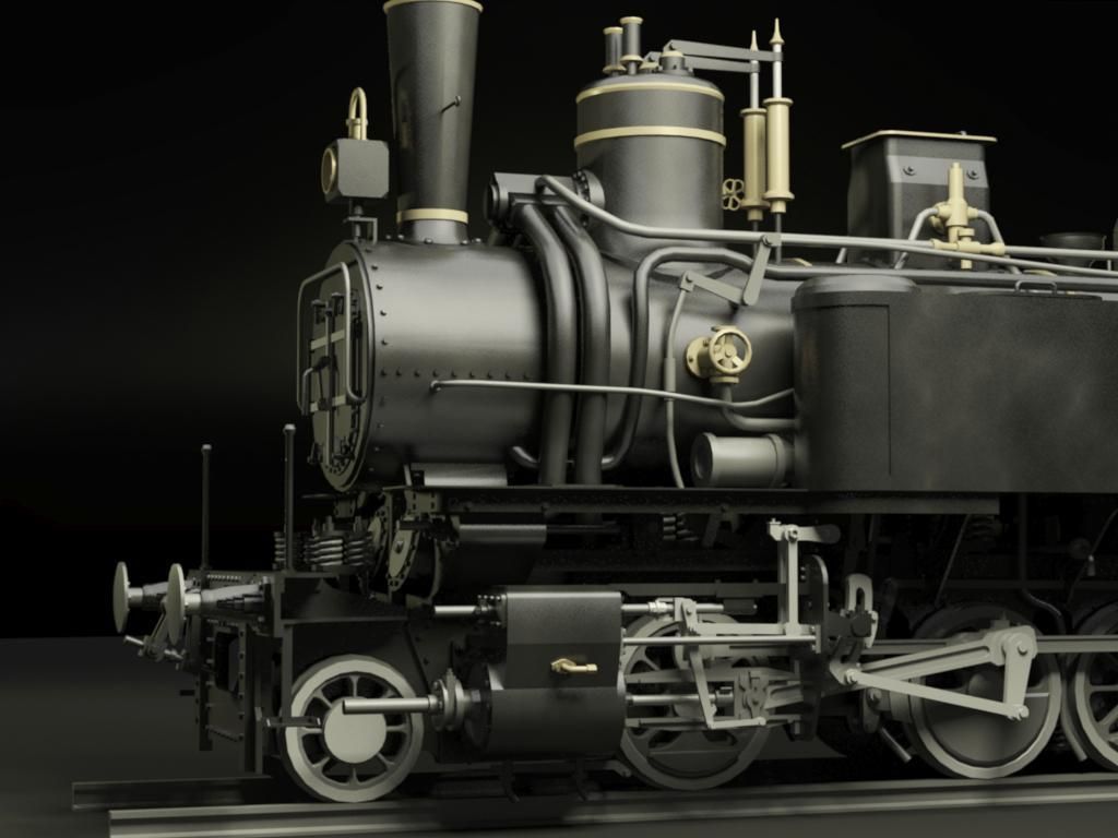 MAV 40 Steam Locomotive Tank Engine Free 3D model_2