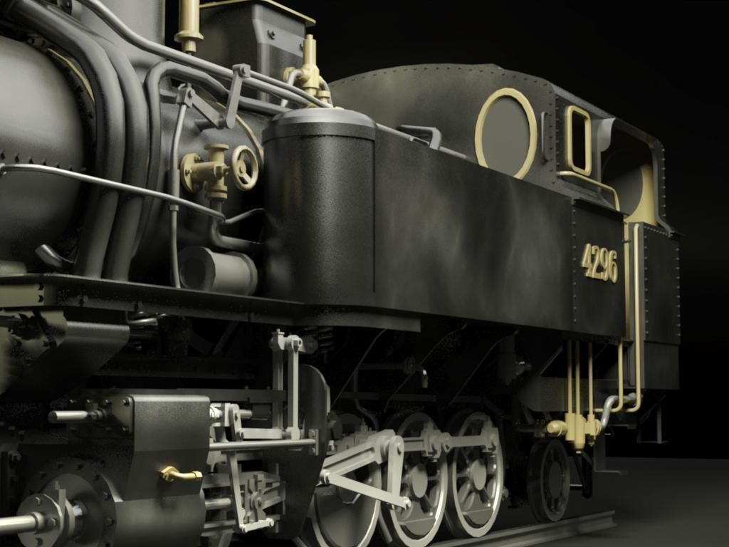 MAV 40 Steam Locomotive Tank Engine Free 3D model_4