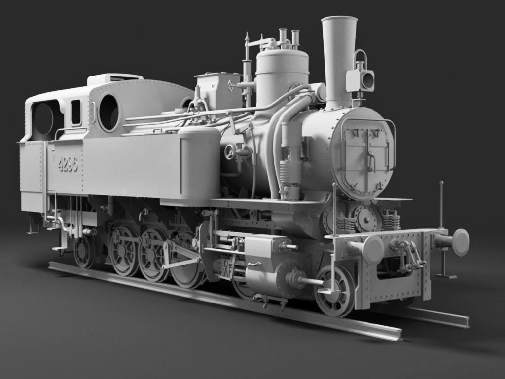 MAV 40 Steam Locomotive Tank Engine Free 3D model_9