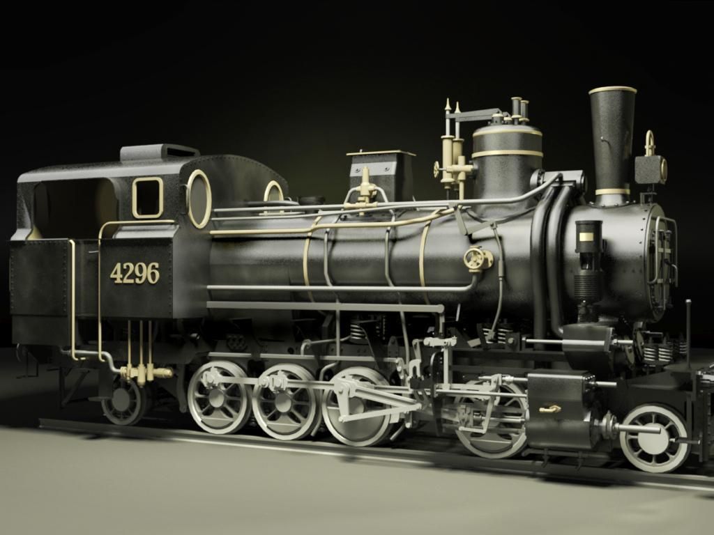 MAV 40 Steam Locomotive Tank Engine Free 3D model_5
