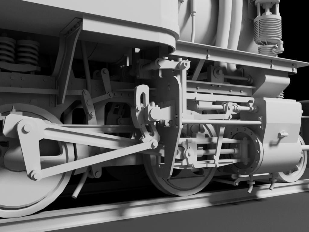 MAV 40 Steam Locomotive Tank Engine Free 3D model_11