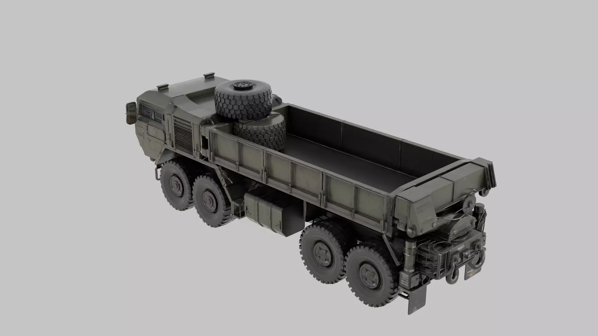 Game Ready High Poly Military Transport Truck 3D Model 3D model