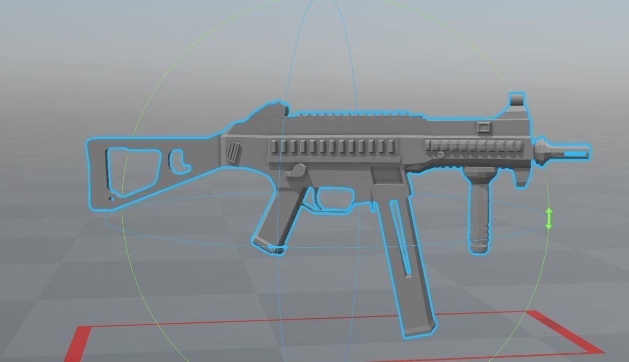 Weapon Gun Low-poly 3D model_2